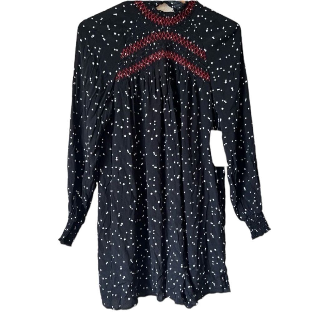 Zara Star Print Stitch Black Romper